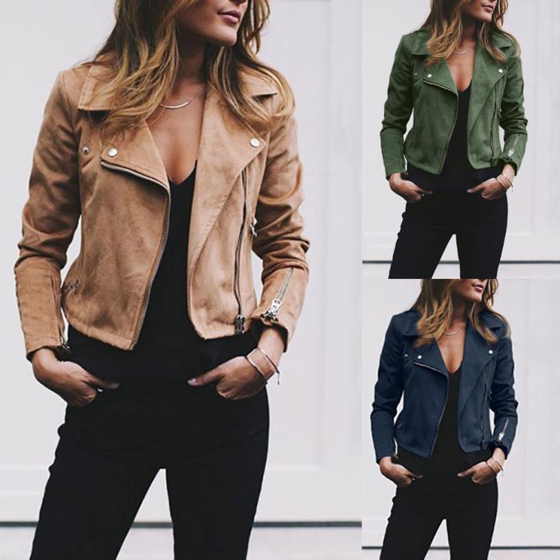 Louise – Kurze Damenjacke mit Reißverschluss und Revers