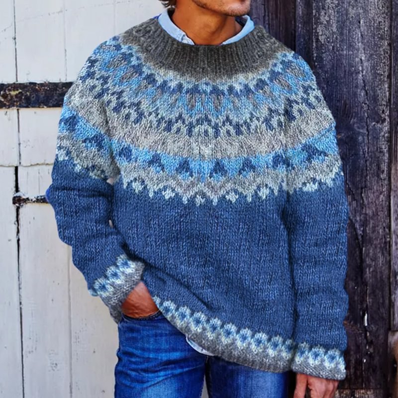 Luke – Gestreifter Patchwork-Pullover