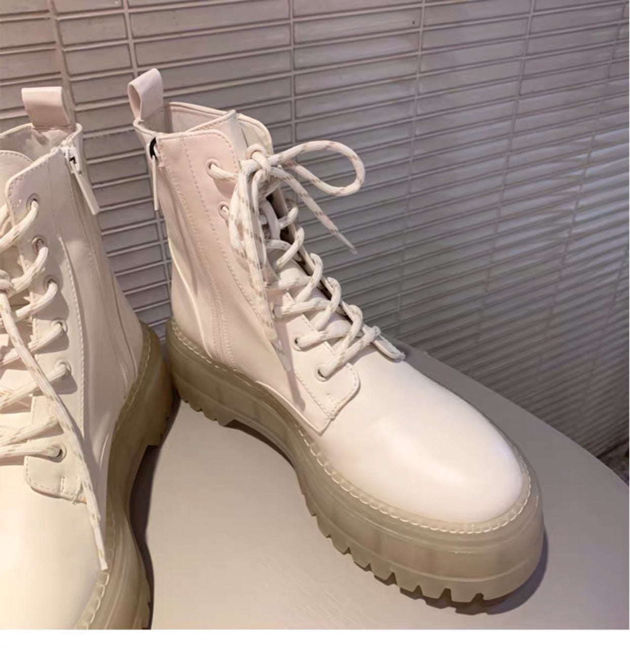 Amy – Damen Stiefeletten mit Plateau und Warmfutter