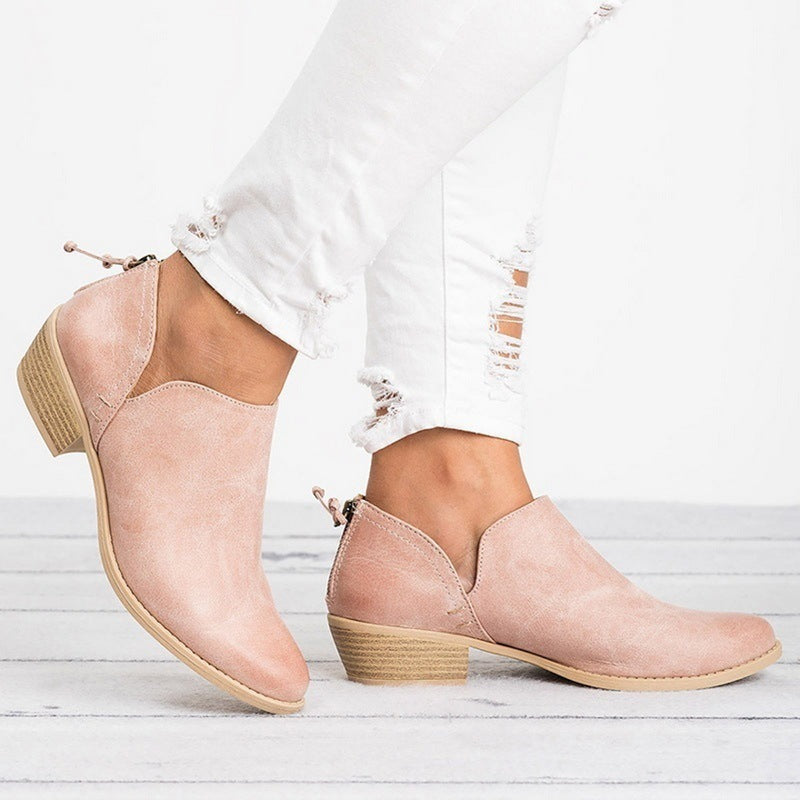 Donna – Retro Damenstiefeletten mit Hohem Absatz