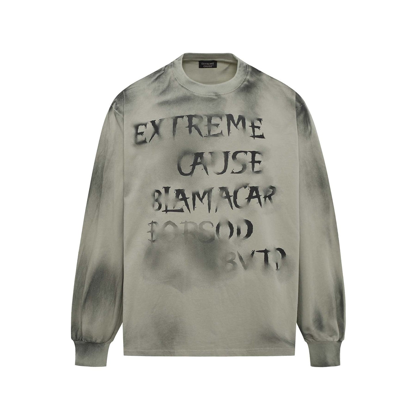 Rachael – Retro Distressed Fuzzy Buchstaben Pullover