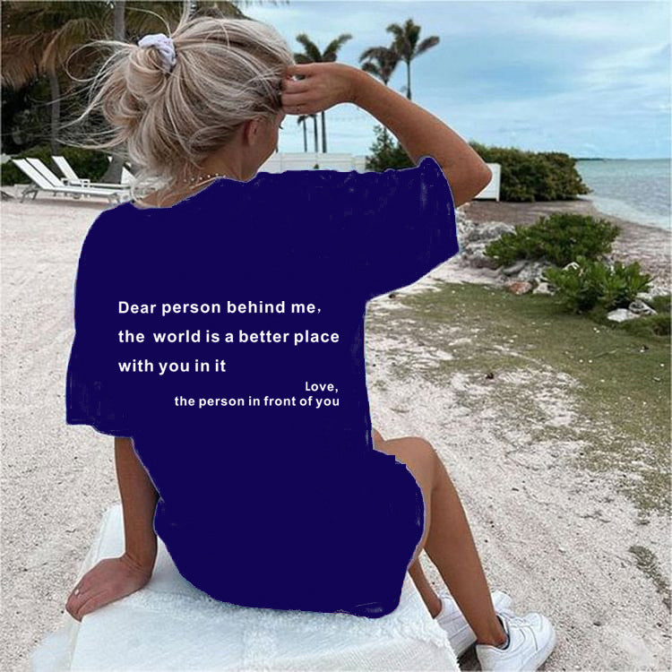 Rose – Damen T-Shirt mit Rundhals und Slogan