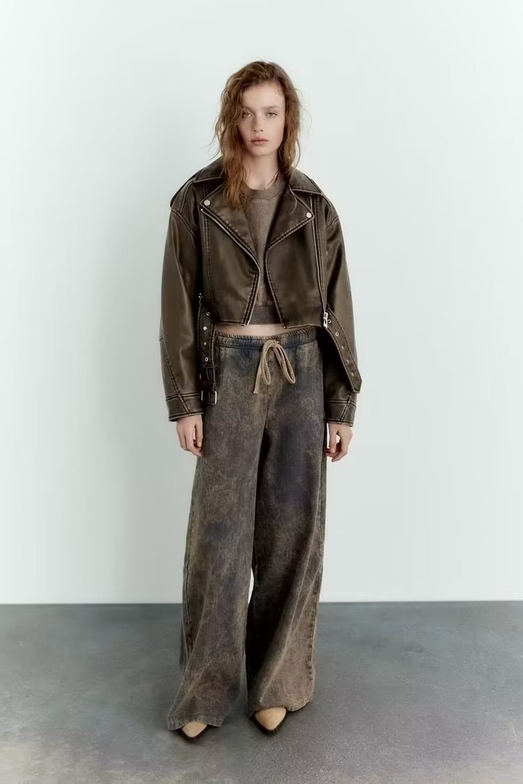 Natalie – Waschbare Lederjacke mit Farbverlauf