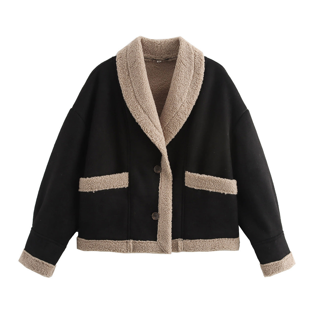 Natalie – Wollmantel mit Taschen, Wintermode aus Wildleder für Damen