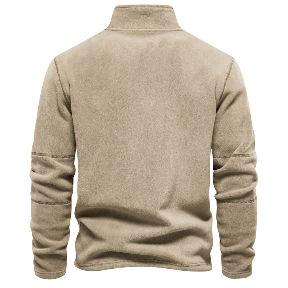 Ron – Stehkragen-Reißverschluss-Sweatshirt mit Fleece