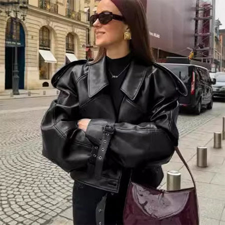 Harriet – Lederjacke mit Lässigem Revers für Damen