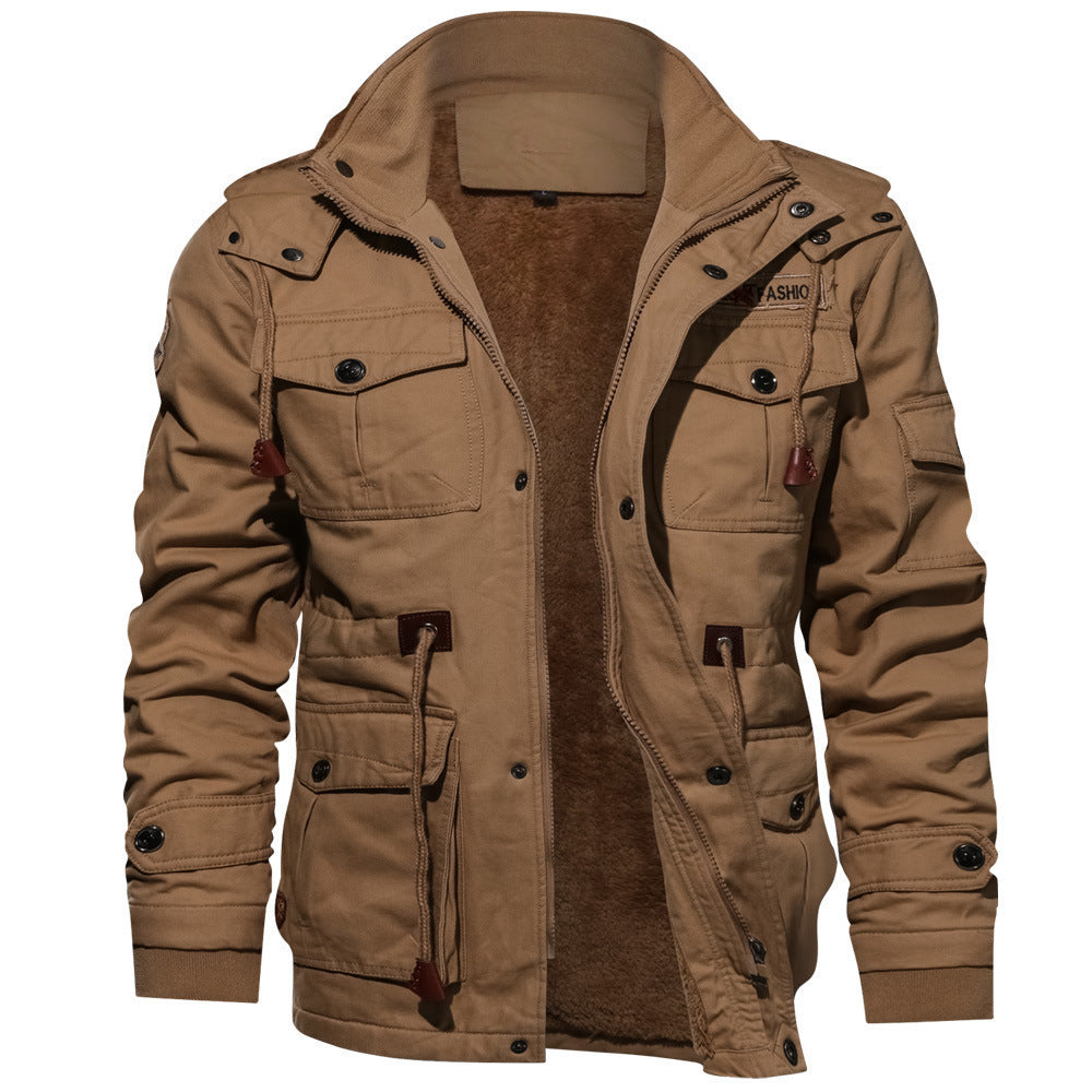Nick – Waschbare Herrenjacke mit Abnehmbarer Kapuze und Plus Samt