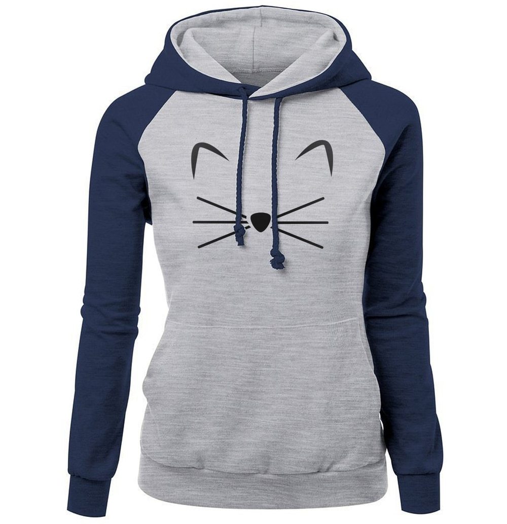 Melanie – Kapuzenpullover mit Katzenmotiv für Damen
