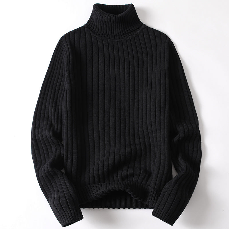 Jerry – Rollkragenpullover für Herren mit Streifen und Uni-Farben