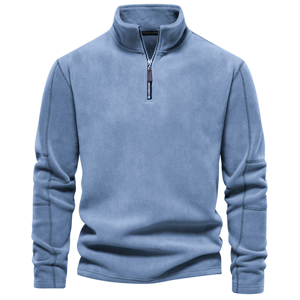 Ron – Stehkragen-Reißverschluss-Sweatshirt mit Fleece