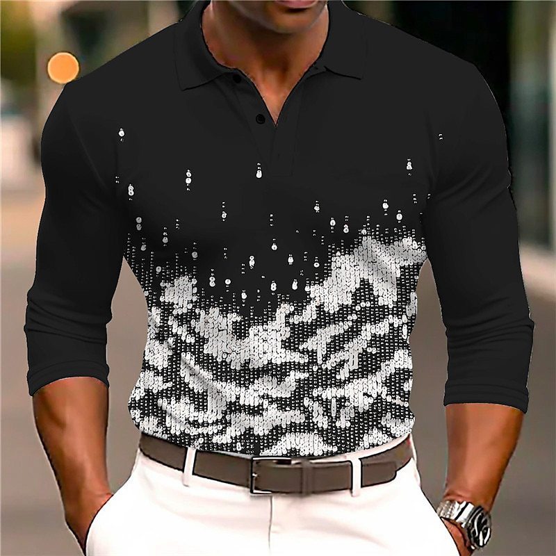 Tom – Freizeit Herren 3D Polo Shirt mit Aufdruck