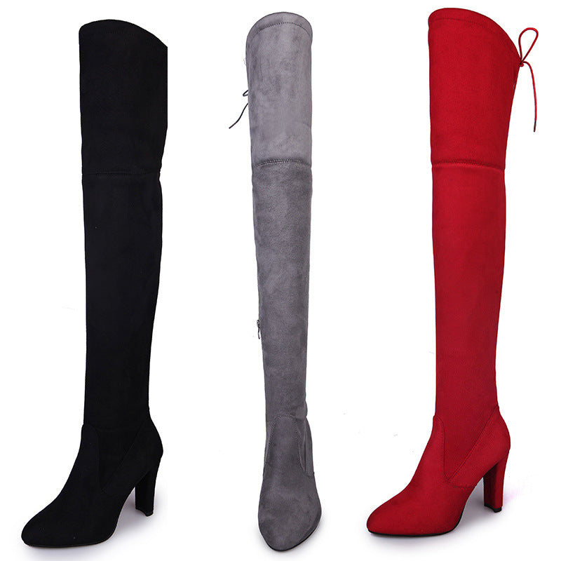 Heather – Kniehohe Damenstiefel mit Absatz