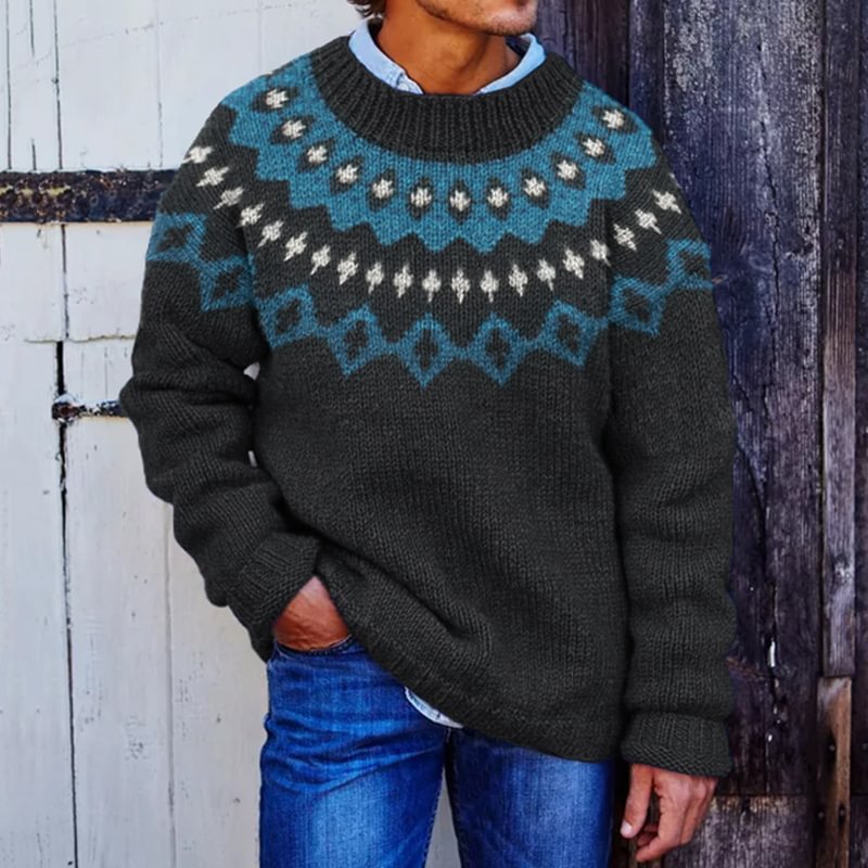 Luke – Gestreifter Patchwork-Pullover