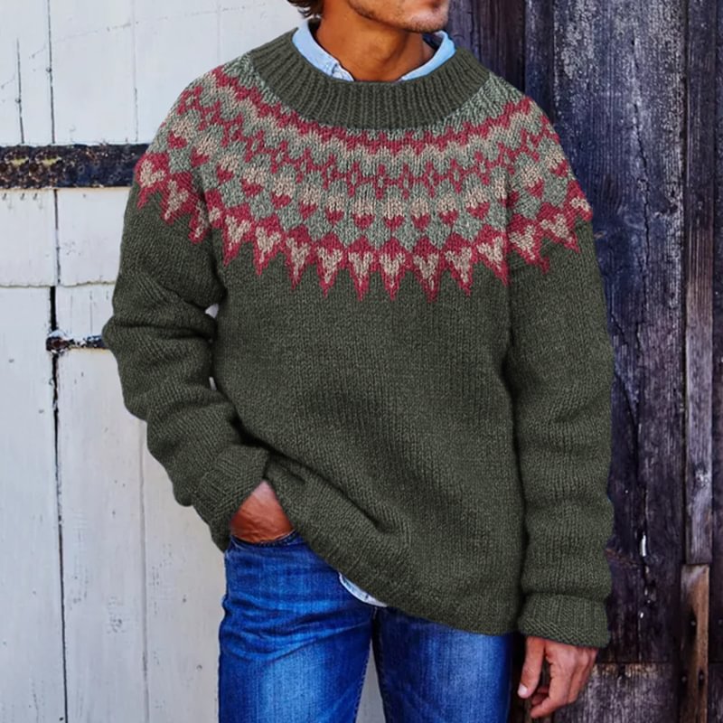 Luke – Gestreifter Patchwork-Pullover