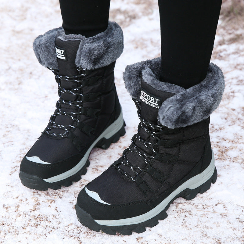 Imogen – Große Baumwollschuhe High-Top Schneestiefel