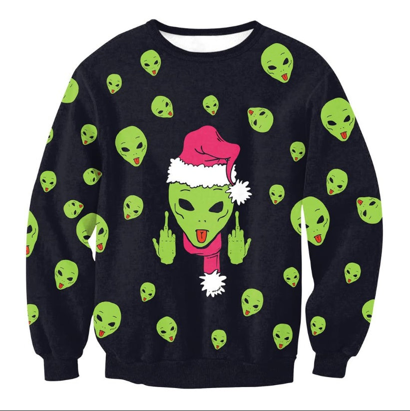 Hayley – Lustiger Weihnachtspullover mit Santa-Elf-Design für Damen