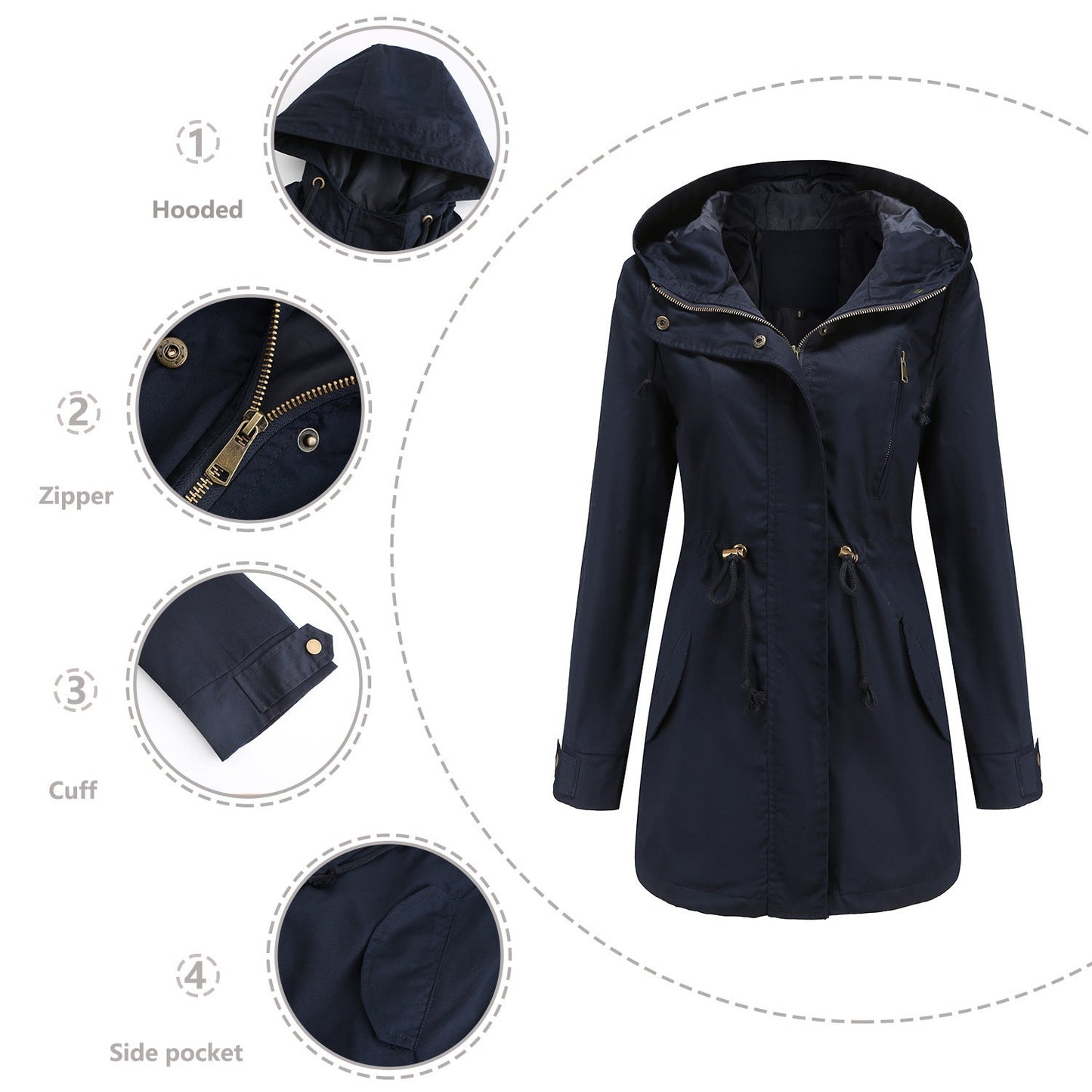 Melissa – Urbaner DamenanoraK aus Baumwolle für Frühling und Herbst
