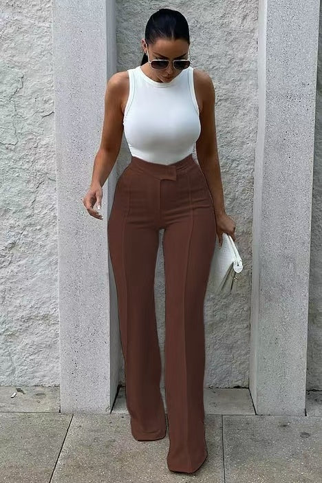 Jessica – Gerade Damenhose mit Schnalle