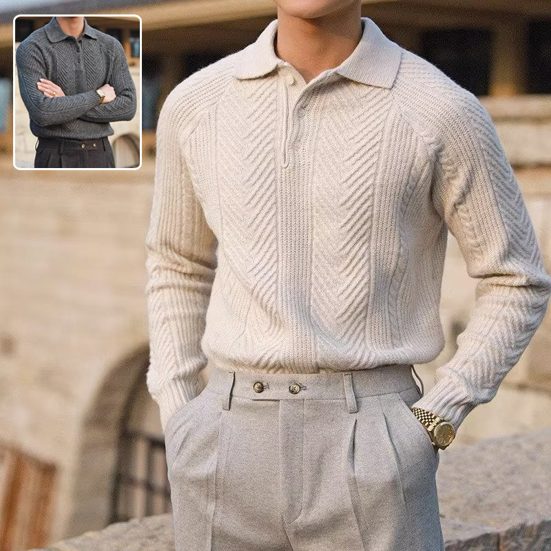Robbie – Herrenpullover mit Strickmuster