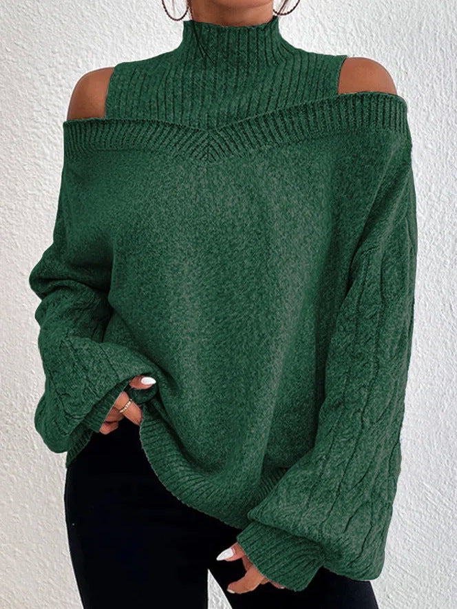 Natasha – Off-Shoulder Pullover mit Laternenärmel