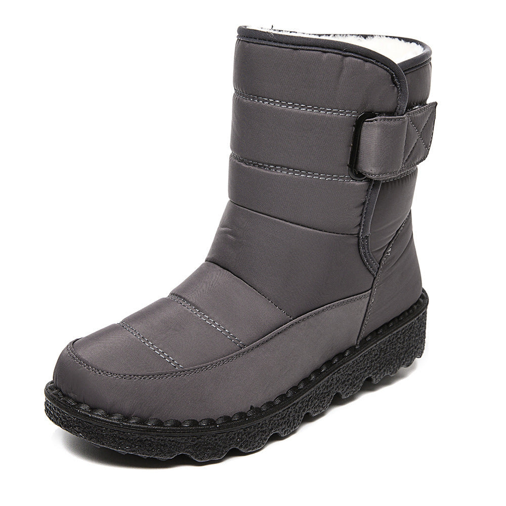 Donna – Wasserfeste Damenplattform-Winterstiefel mit Warmem Plüsch