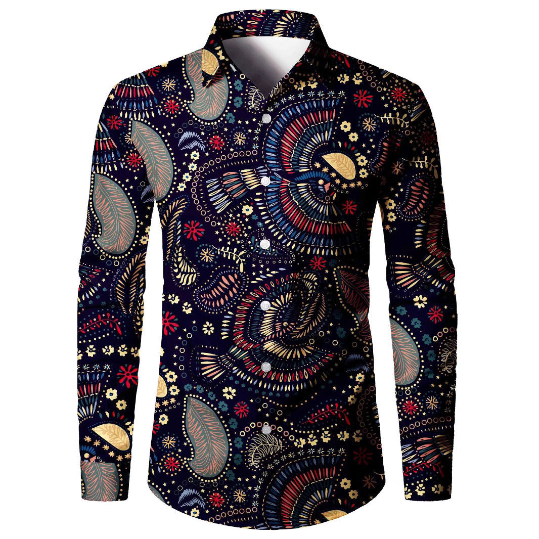 William – 3D-Digitaldruck Herrenhemd im amerikanischen Stil