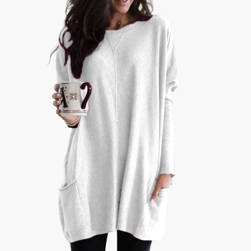 Damen Langarm Oversize Pullover – Bequemer Lässiger Stil für Alltag und Freizeit