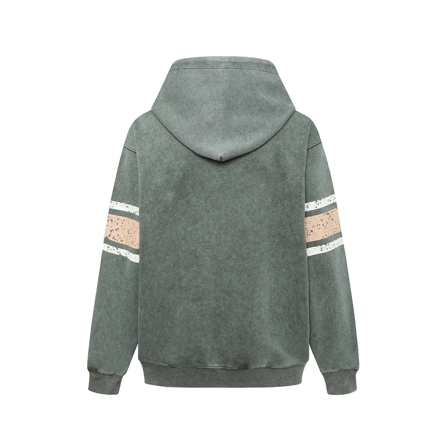 Neville – Bedruckter Kapuzen-Cardigan mit Distressed-Look