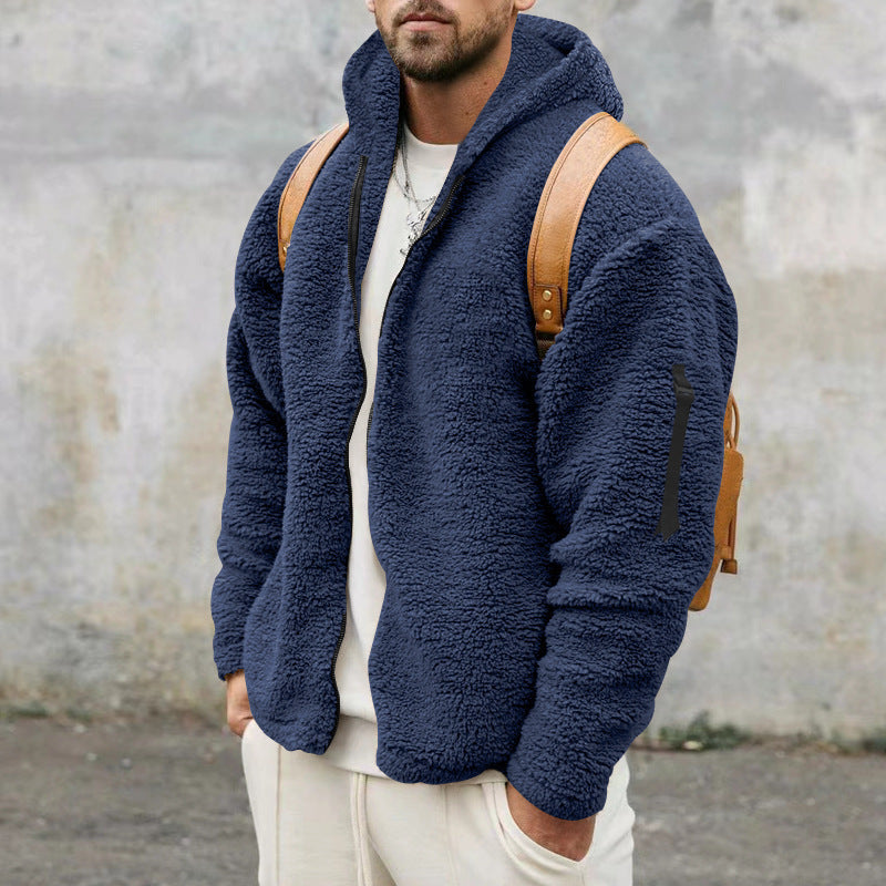 Leon – Herren-Fleecejacke mit Kapuze für Herbst und Winter