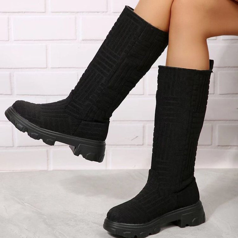 Joanne – Modische Damenstiefel mit Plattform und Westernstil