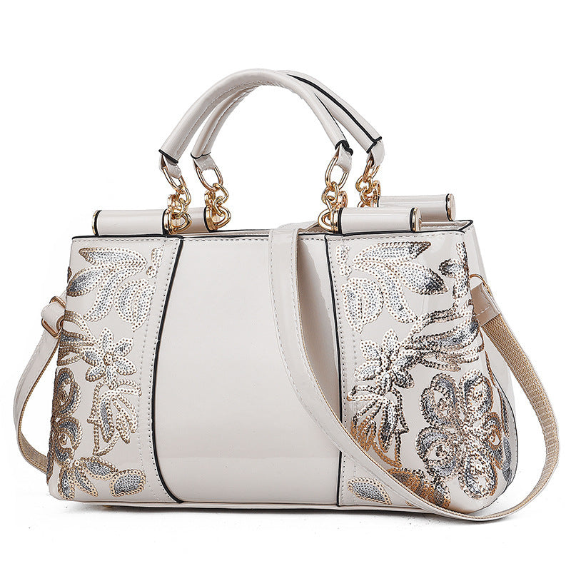 Julie – Glänzende Damen-Schultertasche mit Pailletten