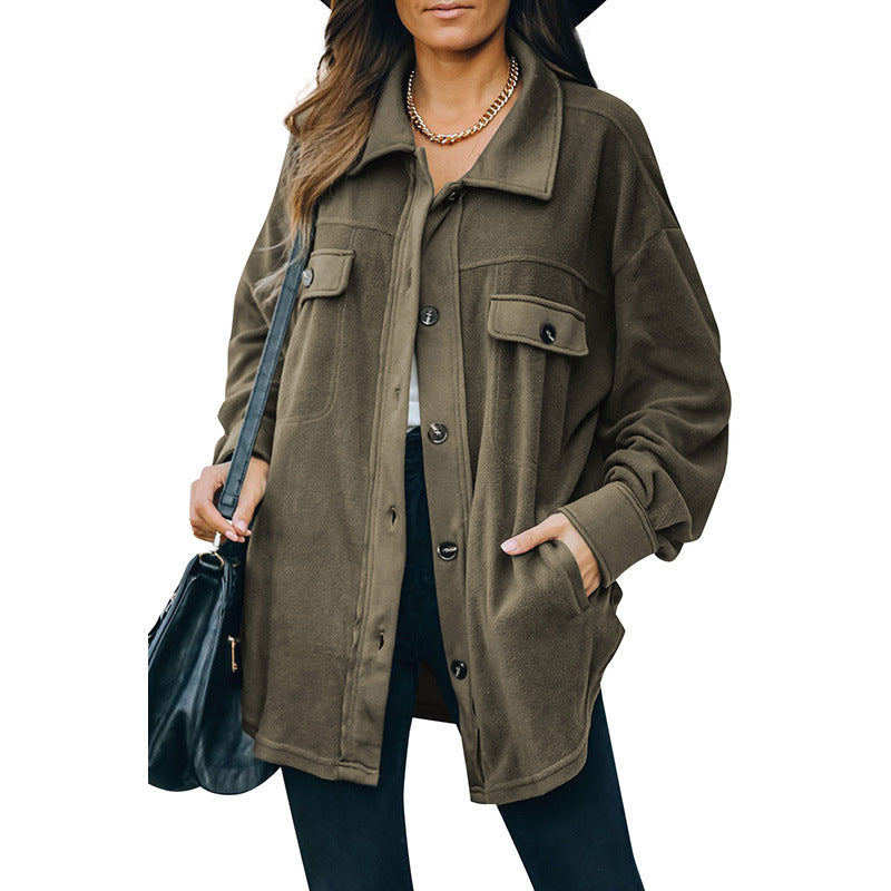 Harriet – Fleece-Cardigan mit Reverskragen