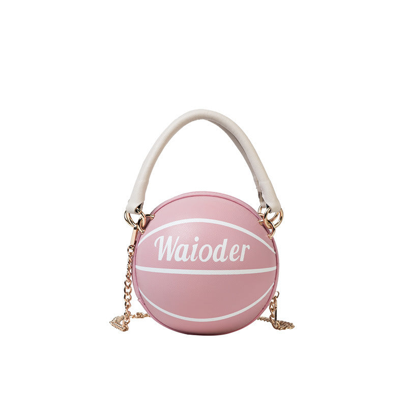 Louise – Basketballförmige Damenhandtasche mit Kette