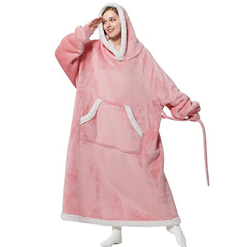 Kathleen – Oversize Hoodie-Decke mit Knopfdesign für Damen