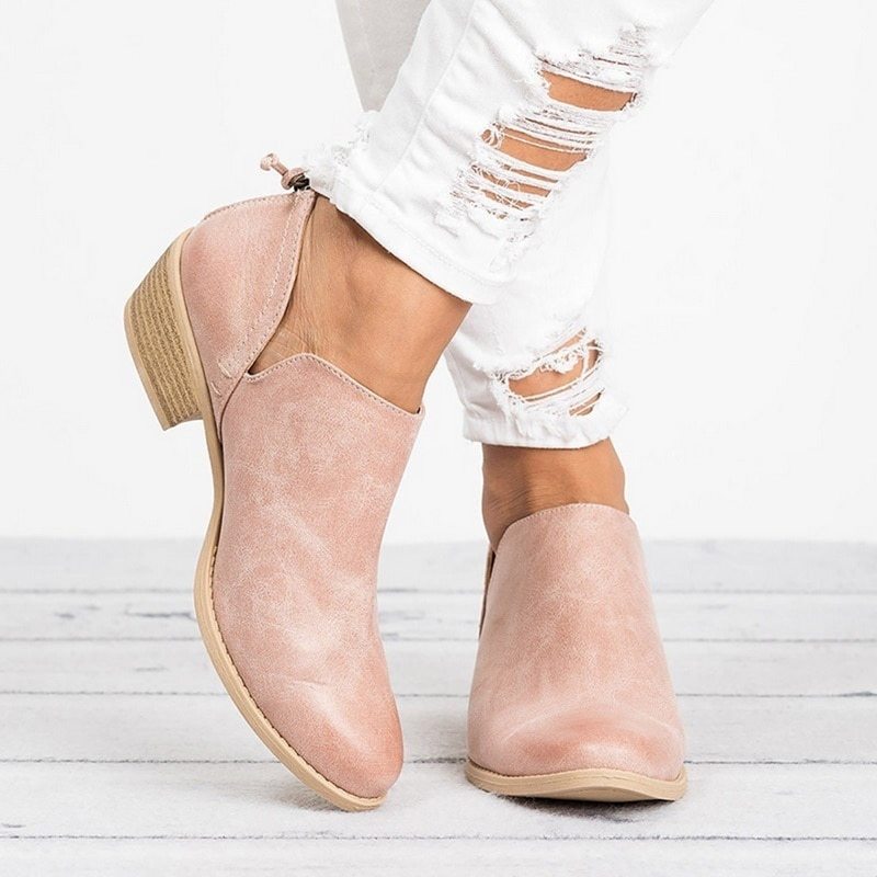 Donna – Retro Damenstiefeletten mit Hohem Absatz