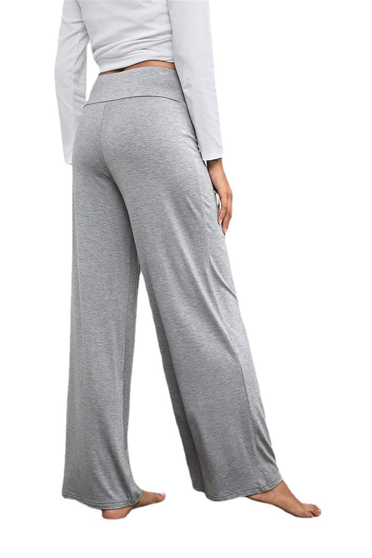 Amanda – Weite Damenhose mit Hoher Taille und Elastischem Bund