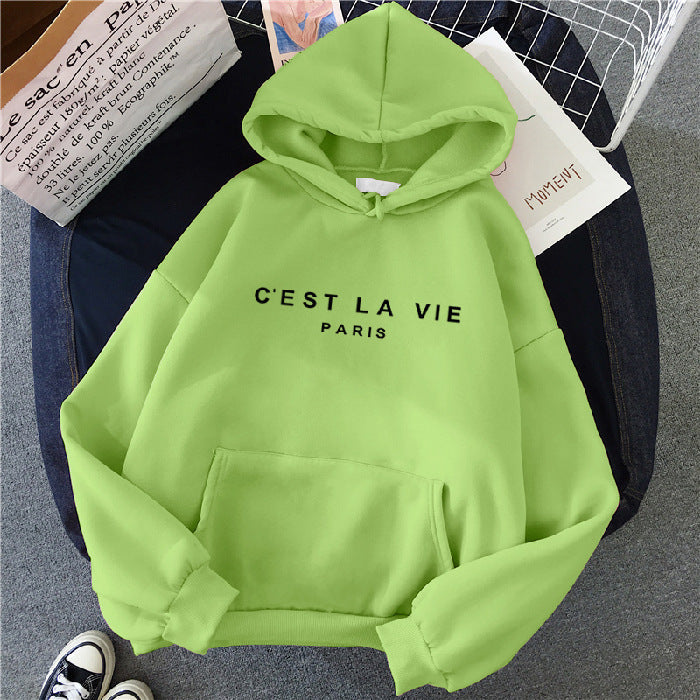 Bernard – Lockerer Kapuzenpullover mit Buchstaben-Print