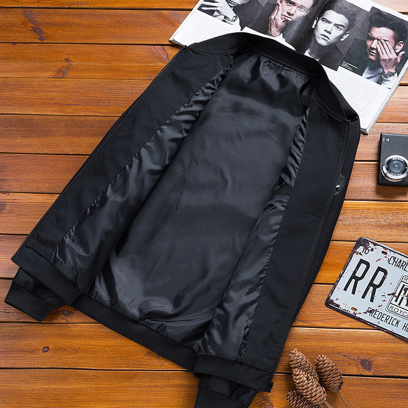 Ronnie – Koreanische Herrenjacke in Einfarbigem Slim-Fit