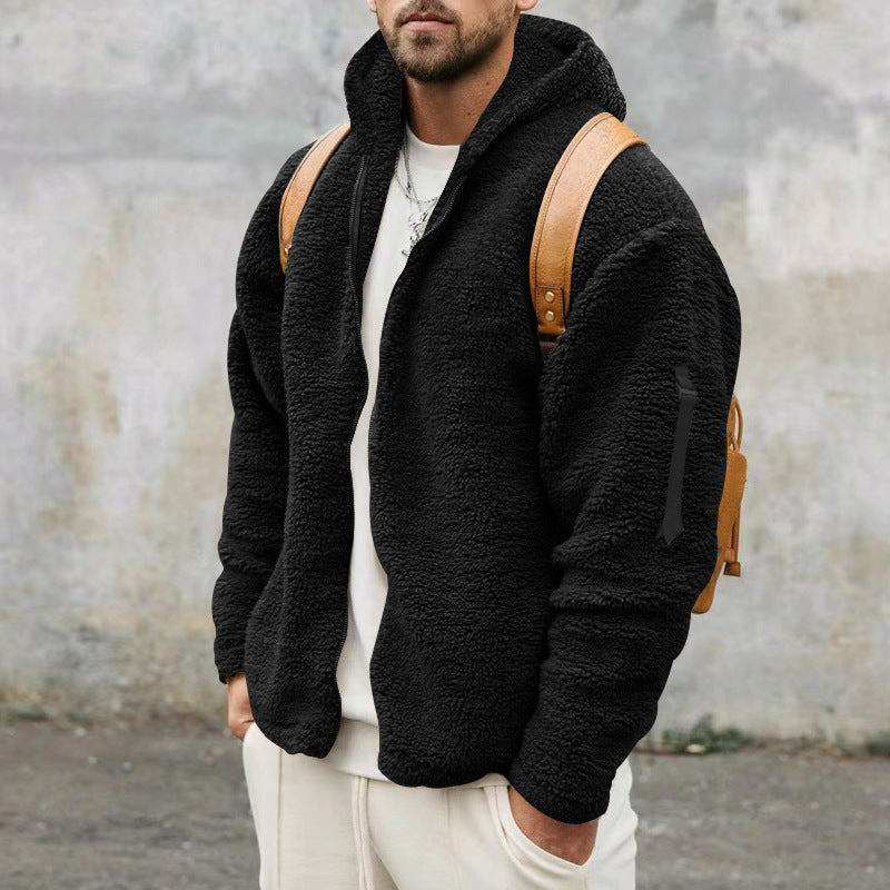 Leon – Herren-Fleecejacke mit Kapuze für Herbst und Winter