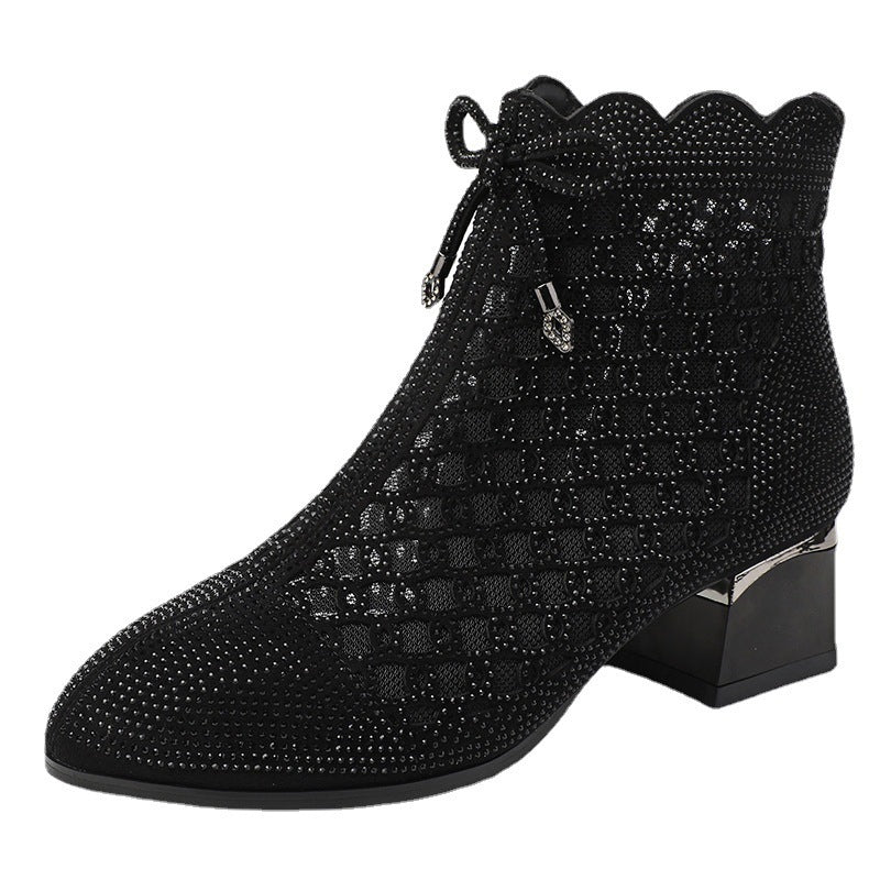 Amy – Sommerliche Damen-Stiefeletten mit Mesh und Cutouts