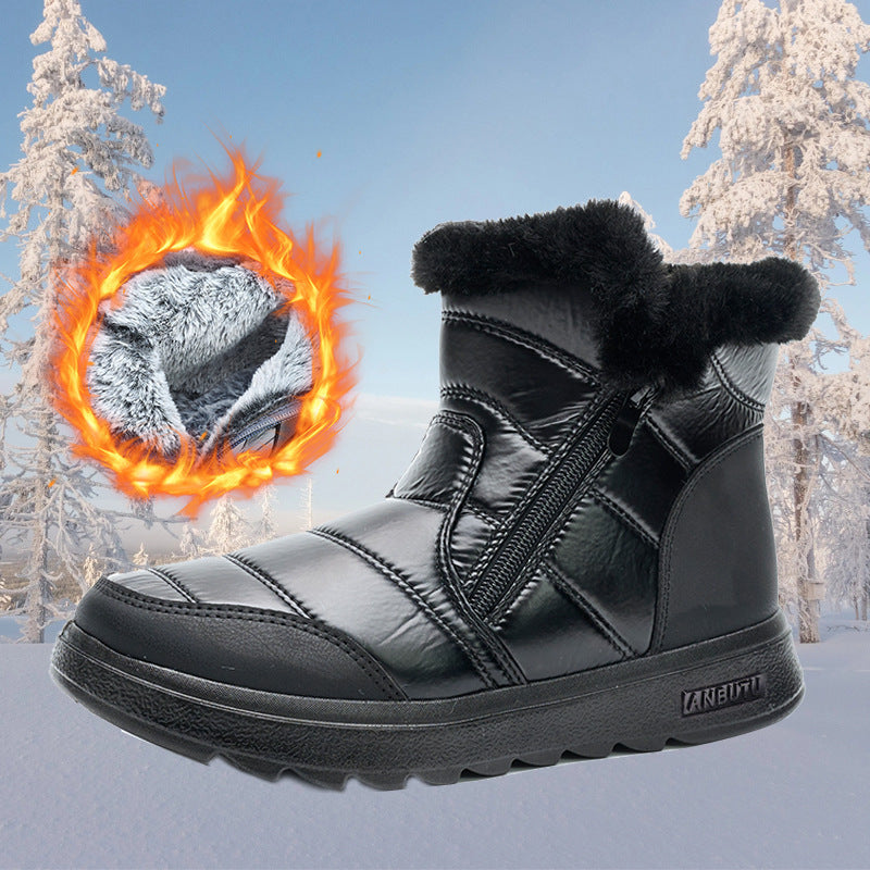 Anna – Damen Winterstiefel mit Reißverschluss und Plüschfutter