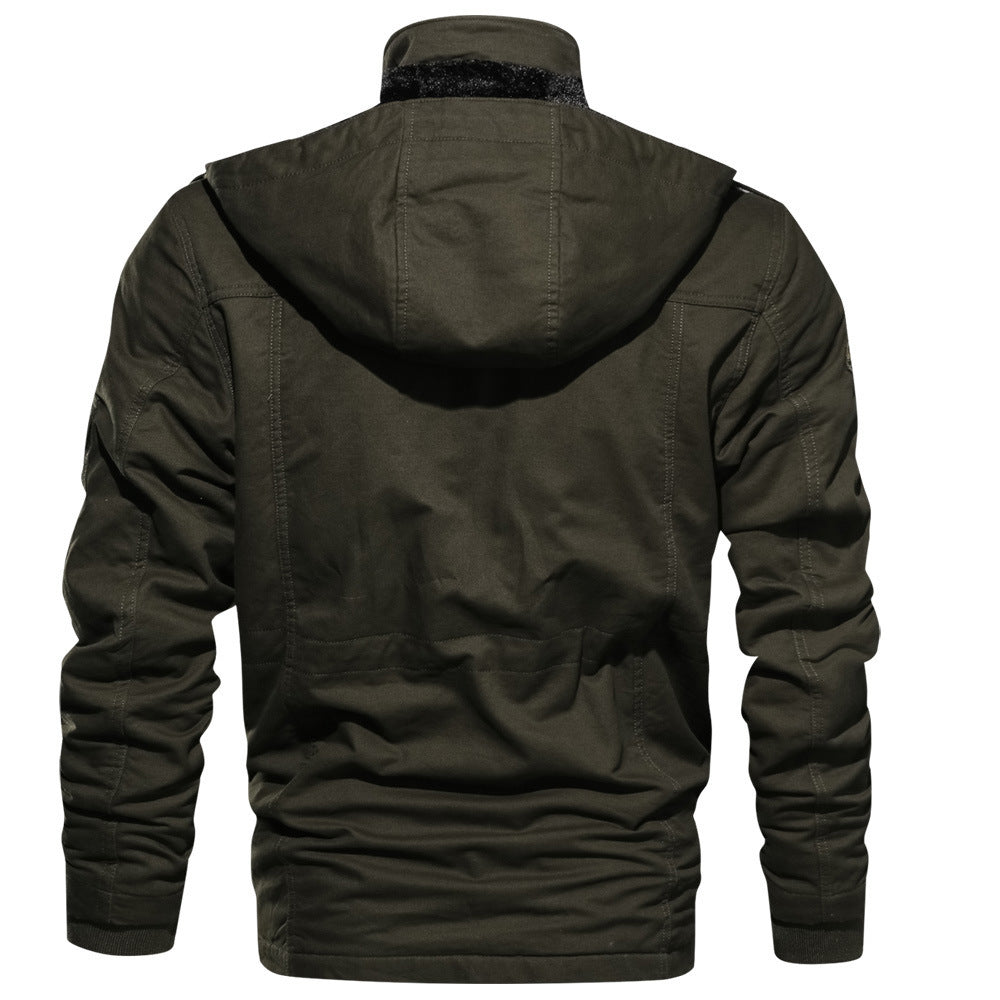 Nick – Waschbare Herrenjacke mit Abnehmbarer Kapuze und Plus Samt