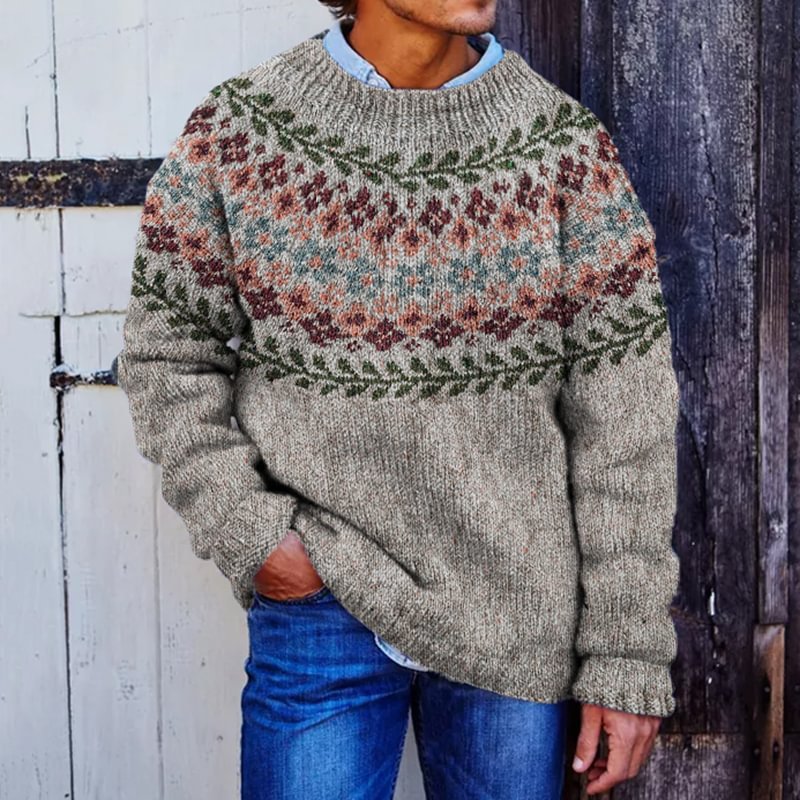 Luke – Gestreifter Patchwork-Pullover