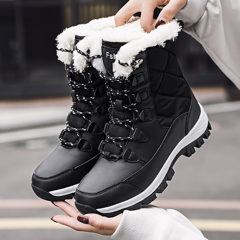 Sue – Modische Damen Schneestiefel mit hohem Schaft
