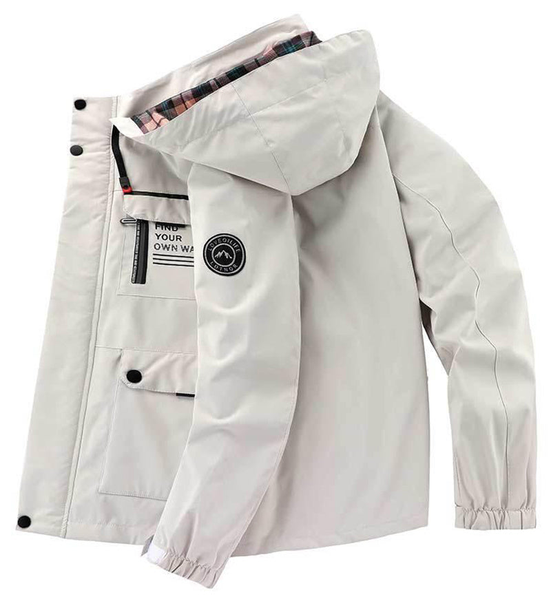 Alan – Winddichte Herrenjacke mit Kapuze und Taschen