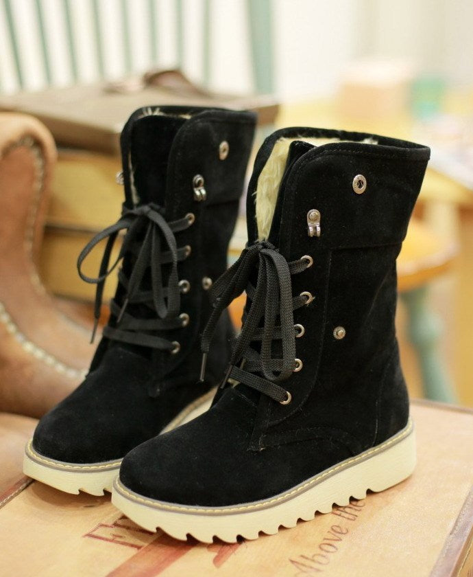 Kathleen – Gefütterte Damenstiefel mit Schnürung