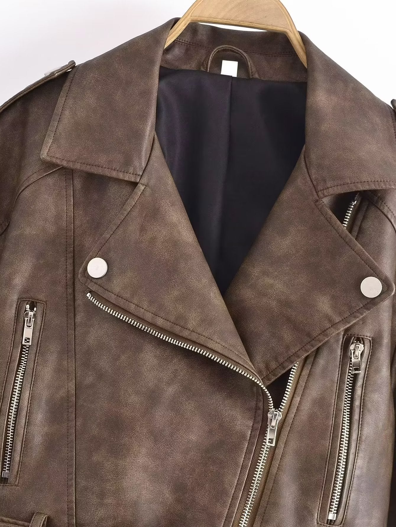 Natalie – Waschbare Lederjacke mit Farbverlauf