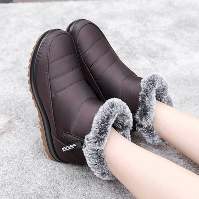 Anna – Warme Damenstiefeletten mit Seitenreißverschluss und Fleece