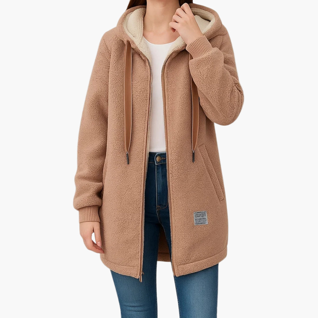 Damen Fleecejacke mit Kapuze – Kuschelige Freizeitjacke für Alltag und Outdoor