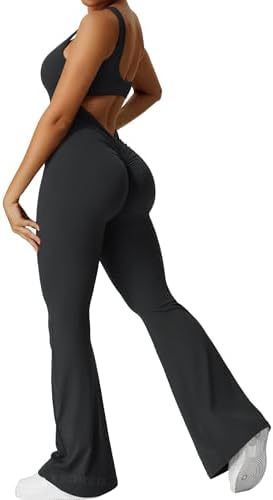 Melissa – Ärmellose Jumpsuits mit Schlaghose für Fitness und Yoga